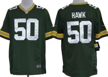 Green Game Jersey Green Bay Packers 50 A.J. Hawk